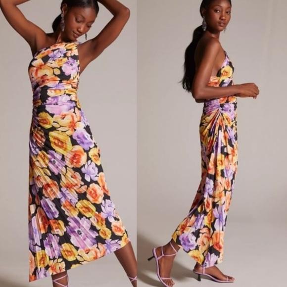Anthropologie Dresses & Skirts - Anthropologie NWT Geisha Designs Asymmetrical Hem
Midi Dress Size LP.